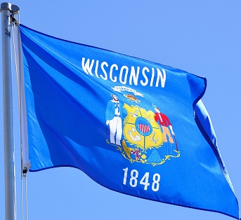 bitcoin Wisconsin Flag