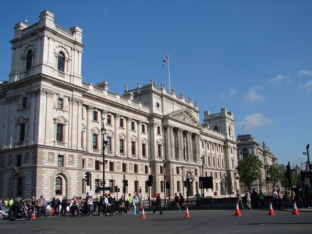 UK Treasury Buildings The offices of H.M. Treasury in Whitehall.