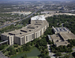 The McDermott Building is three-quarters of a  mile long and sits on a 282-acre campus located in San Antonio.